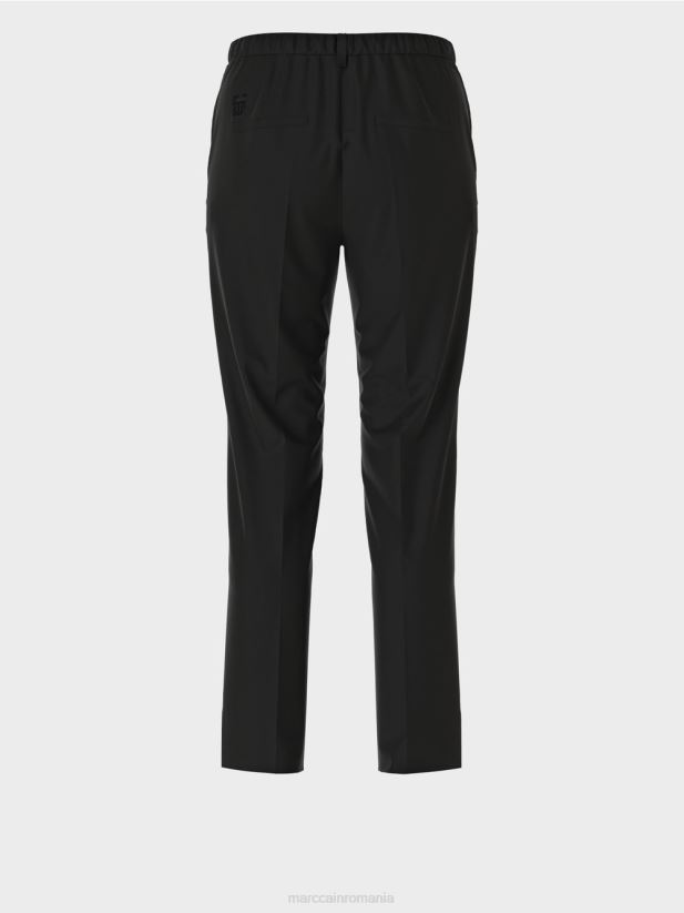 pantaloni fushun cu fante laterale Marc Cain negru îmbrăcăminte 4826HH538