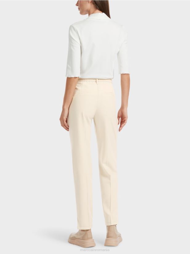 pantaloni fushun cu fante laterale Marc Cain stâncă moale de lună îmbrăcăminte 4826HH559