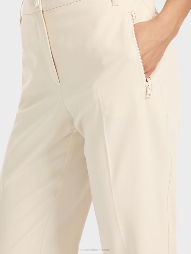 pantaloni fushun cu fante laterale Marc Cain stâncă moale de lună îmbrăcăminte 4826HH559