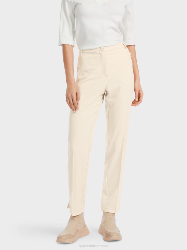 pantaloni fushun cu fante laterale Marc Cain stâncă moale de lună îmbrăcăminte 4826HH559