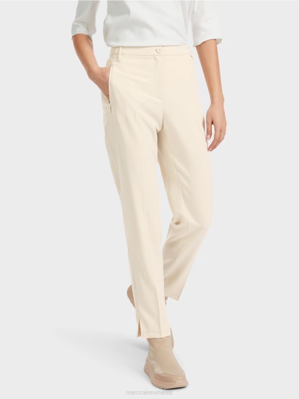 pantaloni fushun cu fante laterale Marc Cain stâncă moale de lună îmbrăcăminte 4826HH559