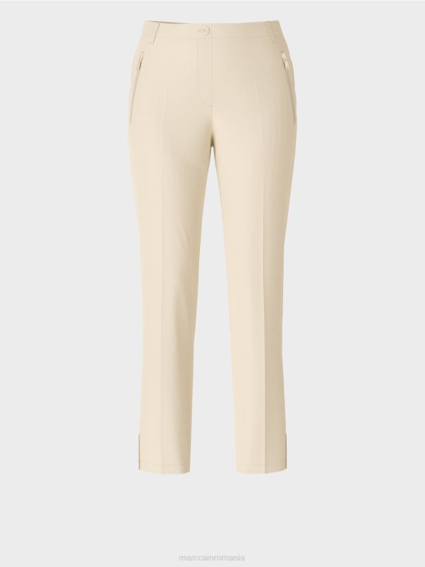 pantaloni fushun cu fante laterale Marc Cain stâncă moale de lună îmbrăcăminte 4826HH559