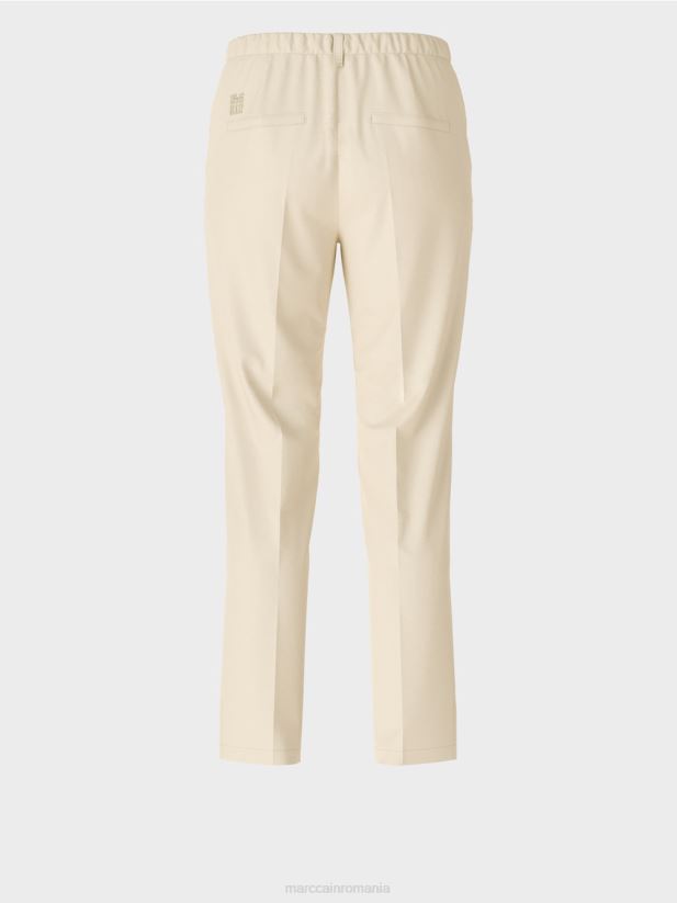 pantaloni fushun cu fante laterale Marc Cain stâncă moale de lună îmbrăcăminte 4826HH559