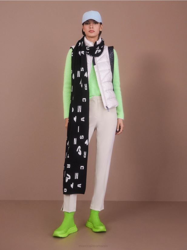 pantaloni fushun cu fante laterale Marc Cain stâncă moale de lună îmbrăcăminte 4826HH559