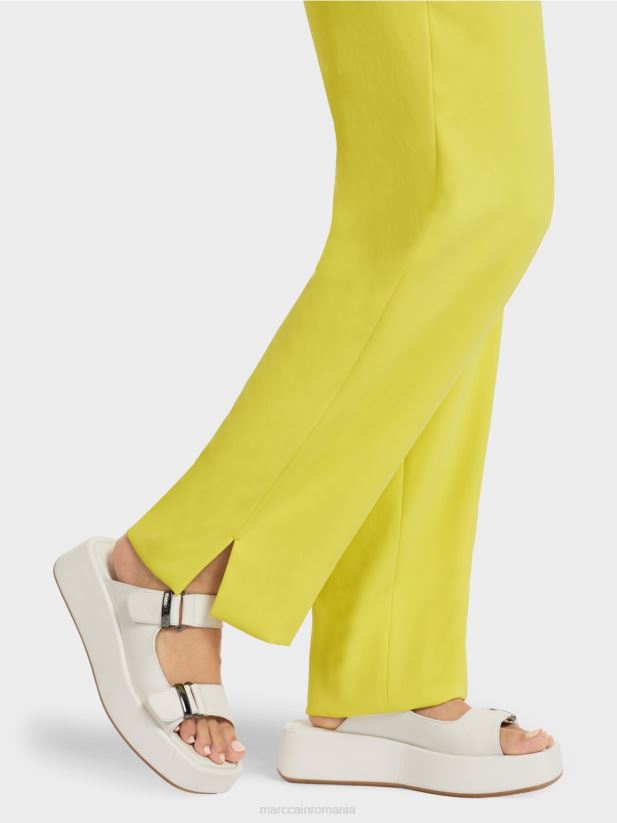 pantaloni largi eleganti Marc Cain sulf verde îmbrăcăminte 4826HH716