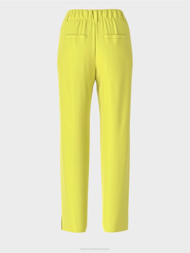 pantaloni largi eleganti Marc Cain sulf verde îmbrăcăminte 4826HH716