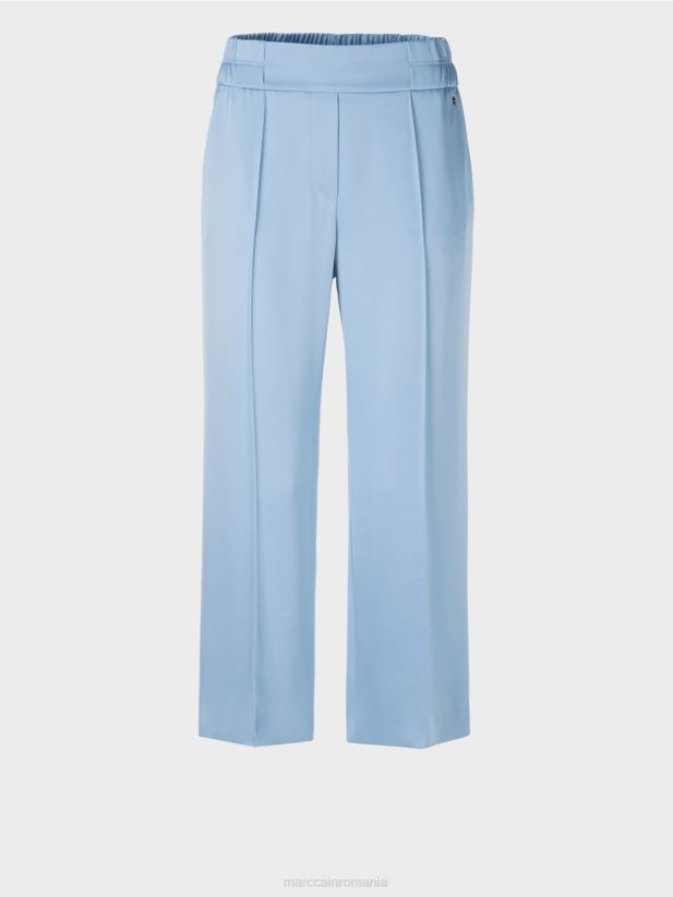 pantaloni largi washington lungime midi Marc Cain cer întunecat de vară îmbrăcăminte 4826HH552