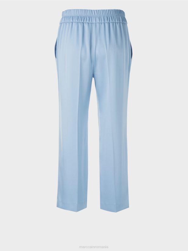 pantaloni largi washington lungime midi Marc Cain cer întunecat de vară îmbrăcăminte 4826HH552