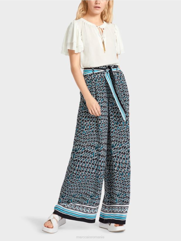 pantaloni largi winnipeg Marc Cain negru îmbrăcăminte 4826HH660