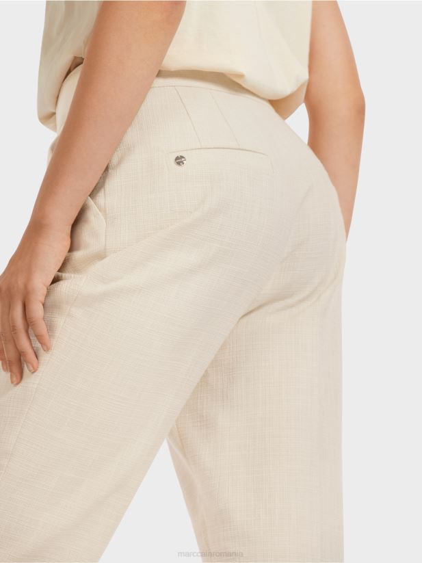 pantaloni în aspect de in Marc Cain cremă îmbrăcăminte 4826HH723