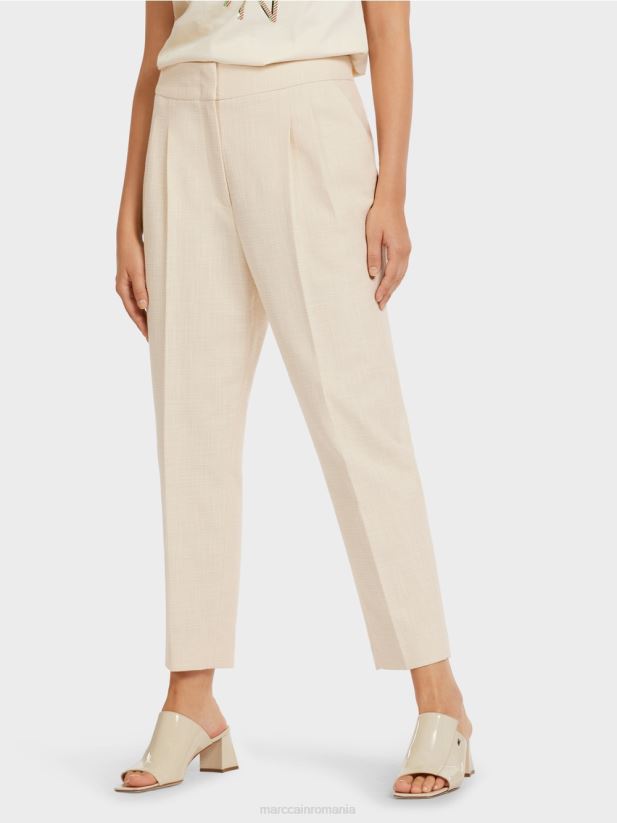 pantaloni în aspect de in Marc Cain cremă îmbrăcăminte 4826HH723