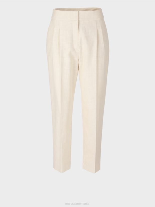 pantaloni în aspect de in Marc Cain cremă îmbrăcăminte 4826HH723