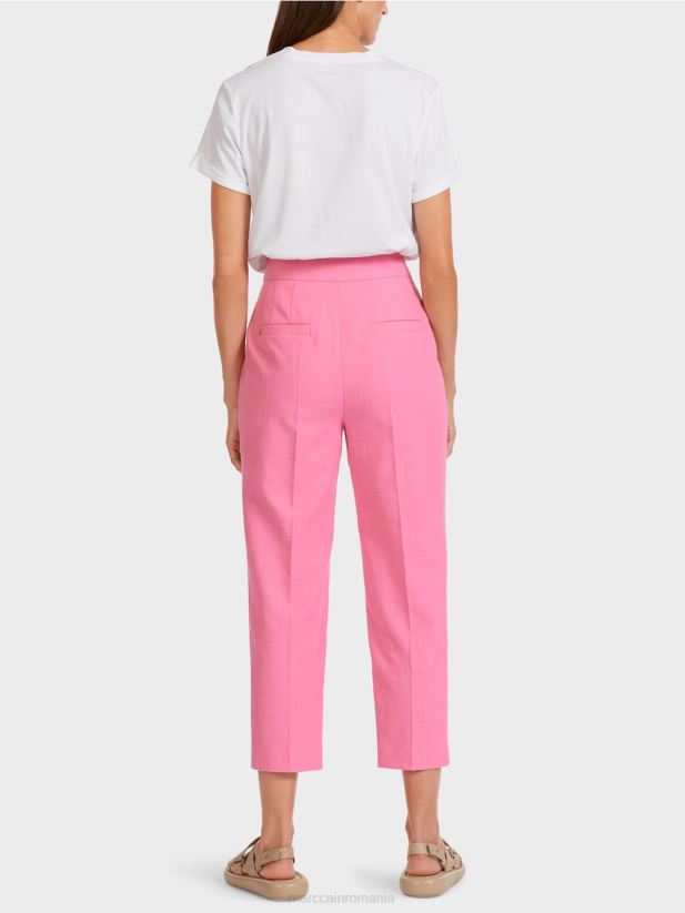 pantaloni în aspect de in Marc Cain roz aprins îmbrăcăminte 4826HH700