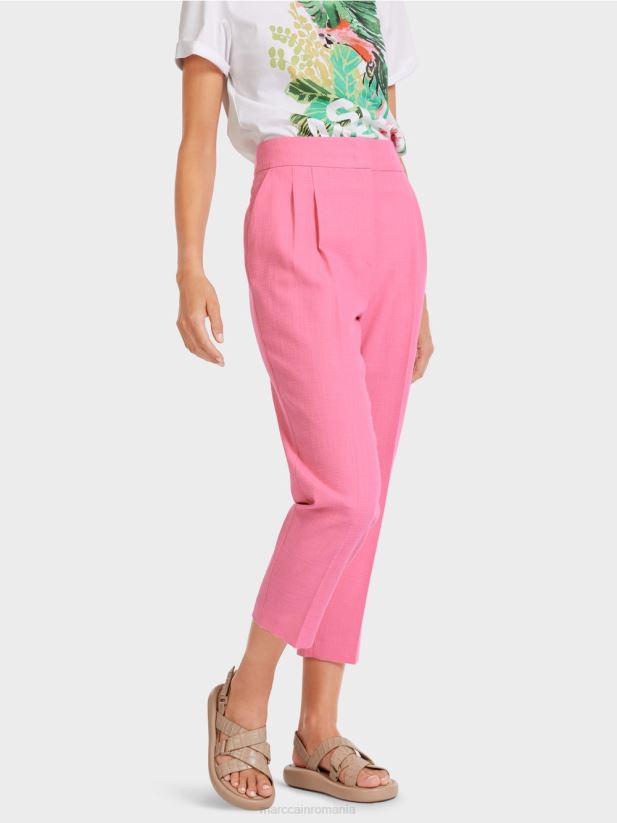 pantaloni în aspect de in Marc Cain roz aprins îmbrăcăminte 4826HH700
