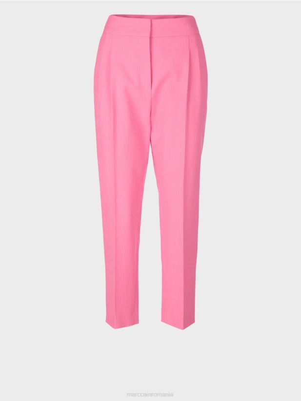 pantaloni în aspect de in Marc Cain roz aprins îmbrăcăminte 4826HH700