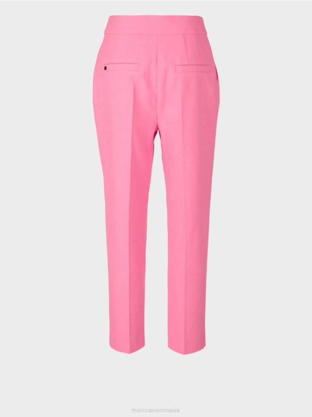 pantaloni în aspect de in Marc Cain roz aprins îmbrăcăminte 4826HH700