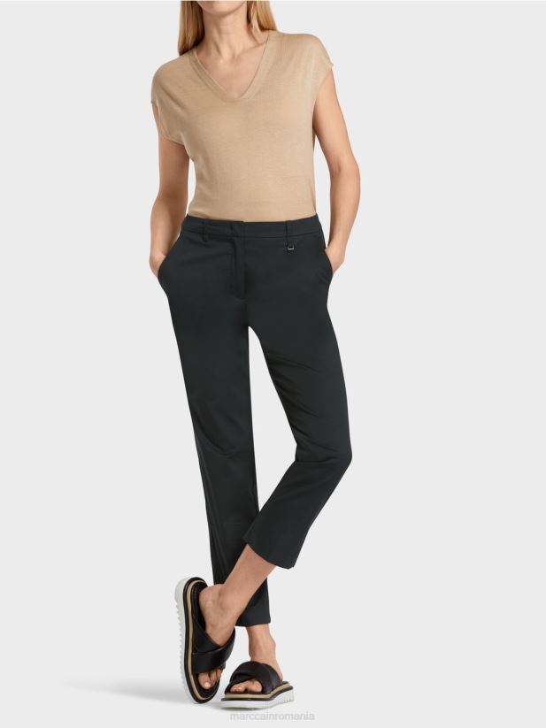 pantaloni în stil chino Marc Cain negru îmbrăcăminte 4826HH633