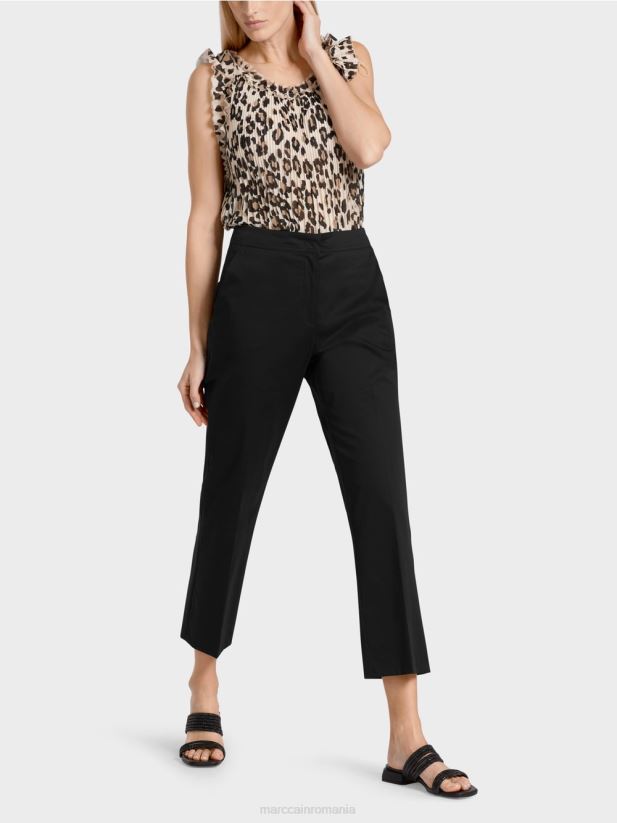 pantaloni în stil chino Marc Cain negru îmbrăcăminte 4826HH640