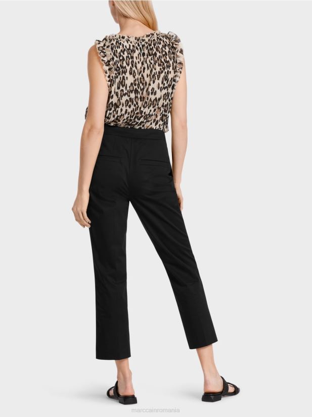 pantaloni în stil chino Marc Cain negru îmbrăcăminte 4826HH640