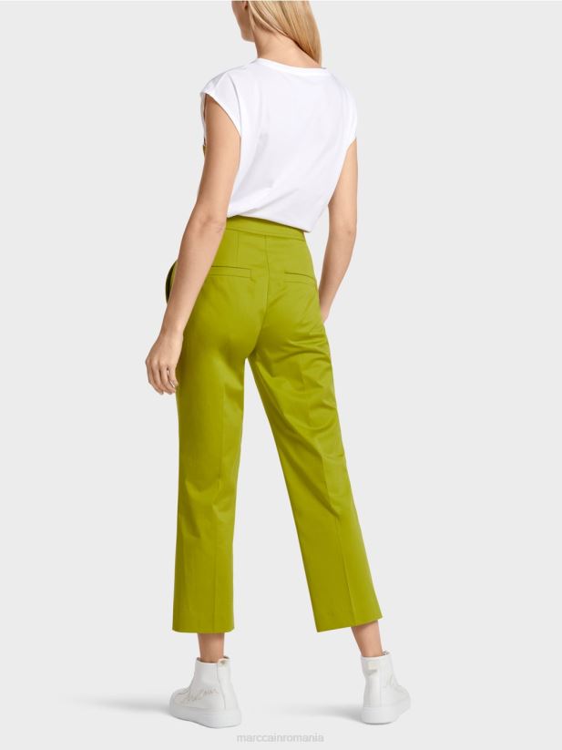 pantaloni în stil chino Marc Cain verde oliv intens îmbrăcăminte 4826HH634
