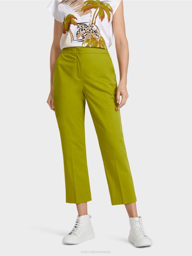 pantaloni în stil chino Marc Cain verde oliv intens îmbrăcăminte 4826HH634