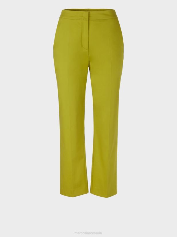 pantaloni în stil chino Marc Cain verde oliv intens îmbrăcăminte 4826HH634