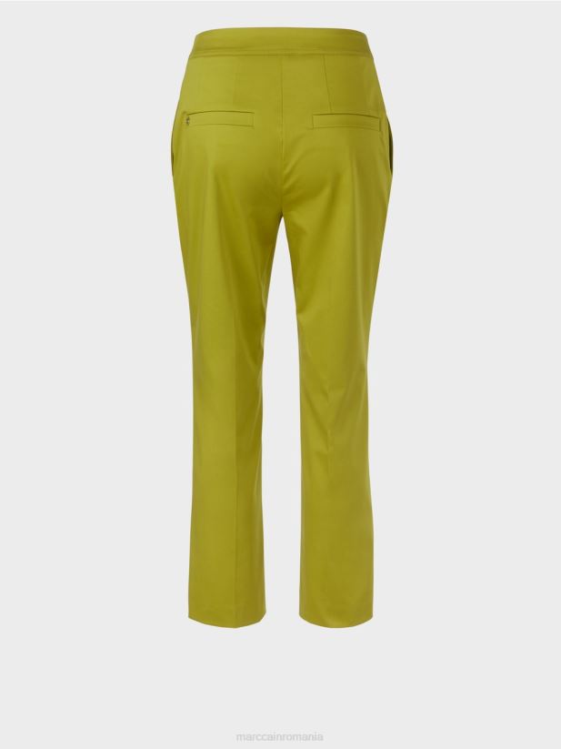 pantaloni în stil chino Marc Cain verde oliv intens îmbrăcăminte 4826HH634