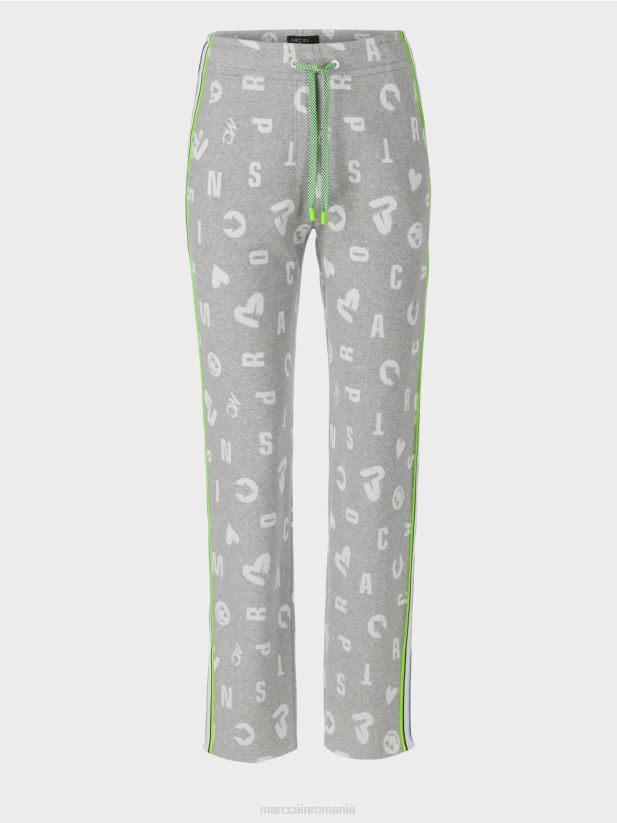 pantaloni în stil jogging roanne Marc Cain gri argintiu îmbrăcăminte 4826HH561