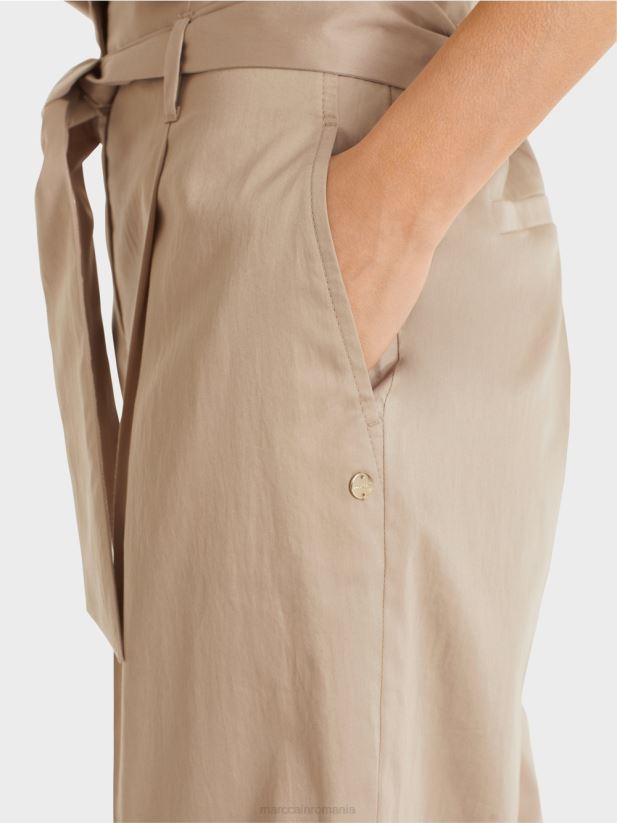 pantaloni în stil paperbag Marc Cain moale taupe îmbrăcăminte 4826HH692