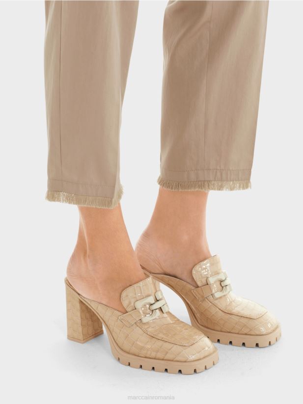 pantaloni în stil paperbag Marc Cain moale taupe îmbrăcăminte 4826HH692