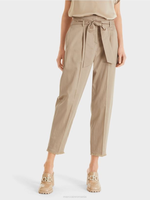 pantaloni în stil paperbag Marc Cain moale taupe îmbrăcăminte 4826HH692