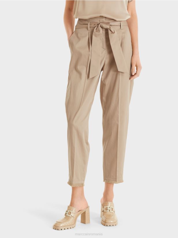 pantaloni în stil paperbag Marc Cain moale taupe îmbrăcăminte 4826HH692