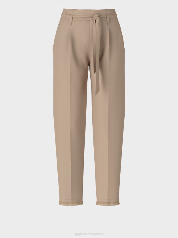 pantaloni în stil paperbag Marc Cain moale taupe îmbrăcăminte 4826HH692