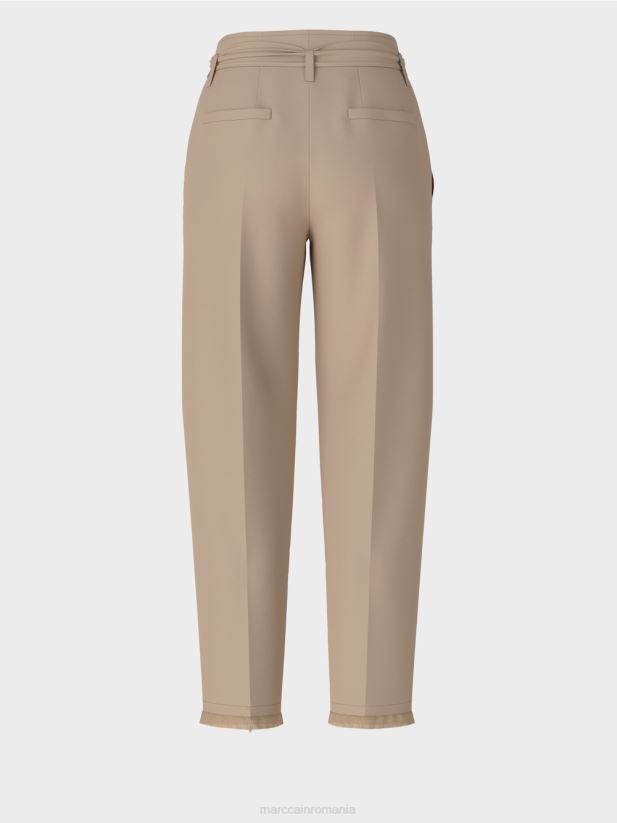 pantaloni în stil paperbag Marc Cain moale taupe îmbrăcăminte 4826HH692