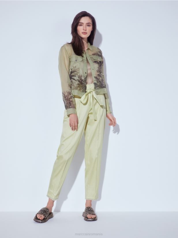 pantaloni în stil paperbag Marc Cain respirație moale îmbrăcăminte 4826HH688