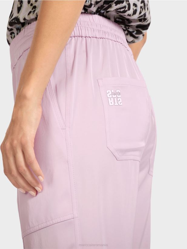 pantaloni în stilul de jogging Marc Cain lavandă ușoară îmbrăcăminte 4826HH685