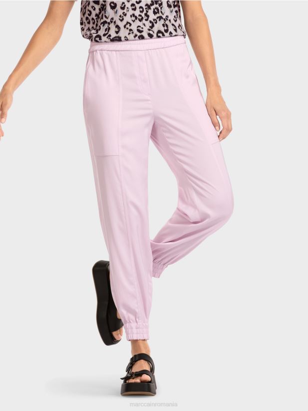 pantaloni în stilul de jogging Marc Cain lavandă ușoară îmbrăcăminte 4826HH685