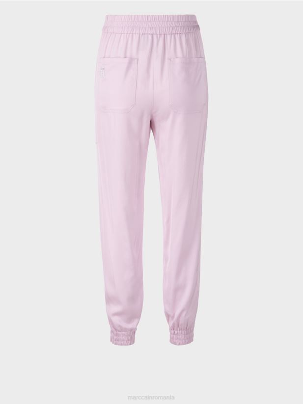 pantaloni în stilul de jogging Marc Cain lavandă ușoară îmbrăcăminte 4826HH685