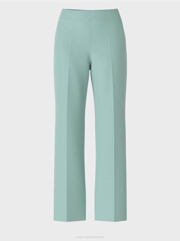 pantaloni încrețiți cu picioare largi wukari Marc Cain albastru închis la cer îmbrăcăminte 4826HH590