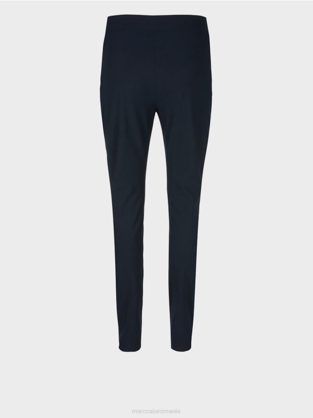 pantaloni îngusti elastici Marc Cain albastru miezul nopții îmbrăcăminte 4826HH740