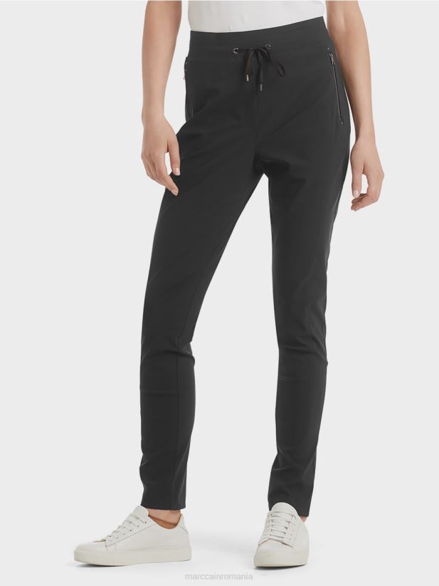 pantaloni îngusti elastici Marc Cain negru îmbrăcăminte 4826HH739