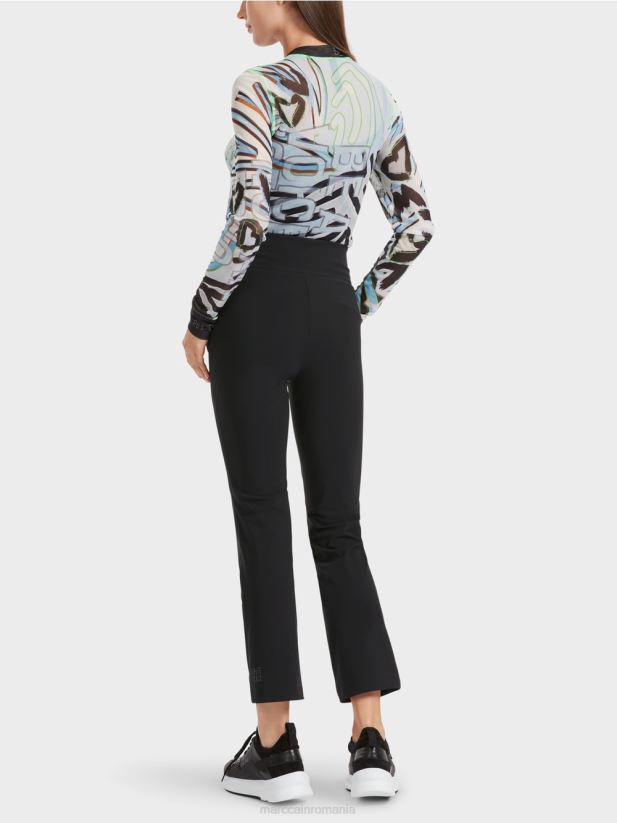 pantaloni îngusti fengyi cu jug în talie Marc Cain negru îmbrăcăminte 4826HH564