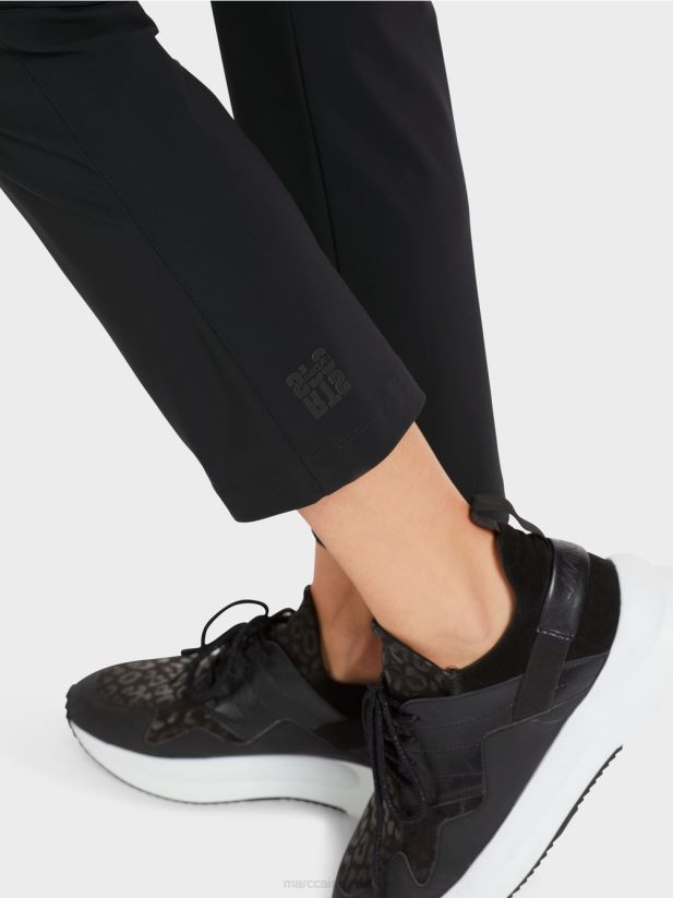 pantaloni îngusti fengyi cu jug în talie Marc Cain negru îmbrăcăminte 4826HH564