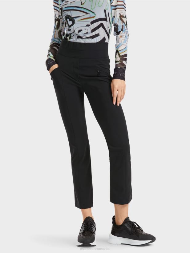 pantaloni îngusti fengyi cu jug în talie Marc Cain negru îmbrăcăminte 4826HH564