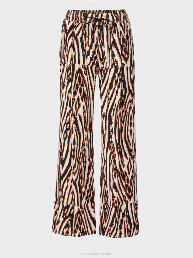 pantaloni plisați cu talie jogger Marc Cain rosu intens îmbrăcăminte 4826HH614