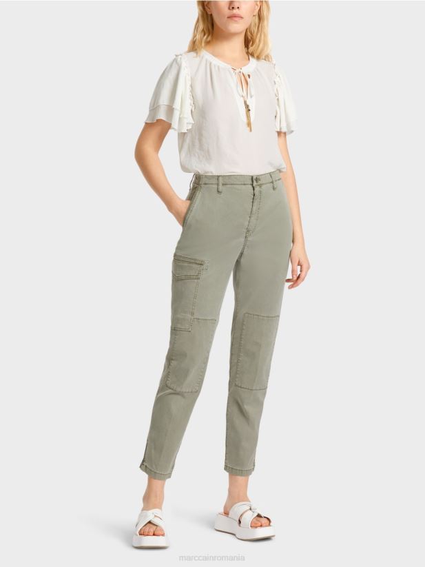 pantaloni radom „regândiți împreună”. Marc Cain junglă adâncă îmbrăcăminte 4826HH655