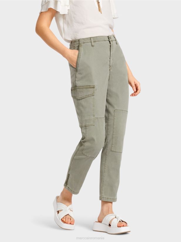 pantaloni radom „regândiți împreună”. Marc Cain junglă adâncă îmbrăcăminte 4826HH655