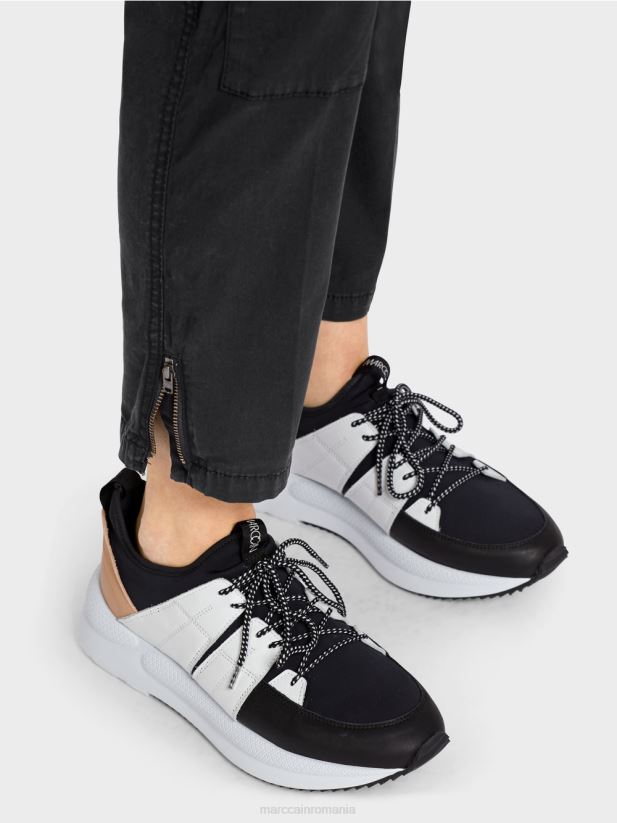 pantaloni radom „regândiți împreună”. Marc Cain negru îmbrăcăminte 4826HH648