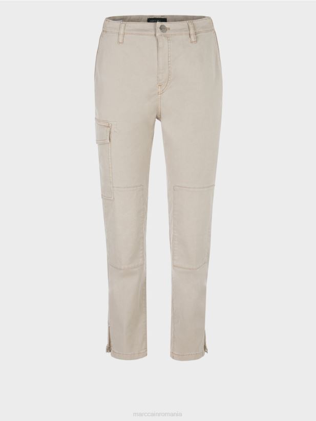 pantaloni radom „regândiți împreună”. Marc Cain pur și simplu taupe îmbrăcăminte 4826HH644
