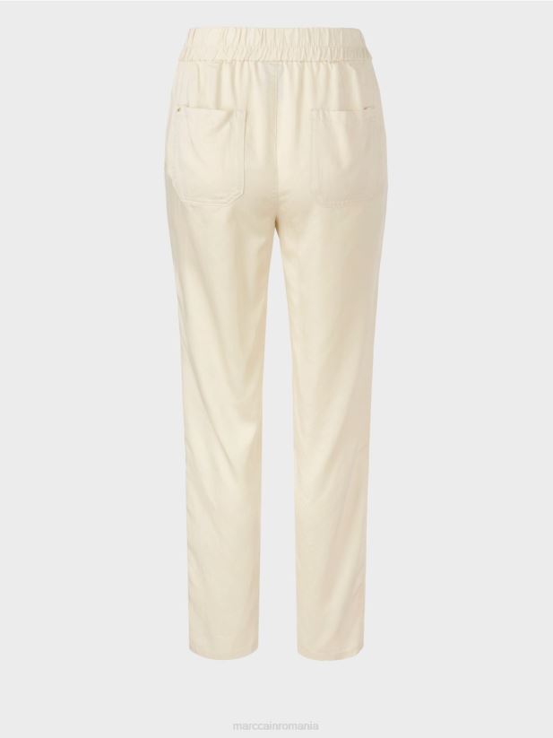 pantaloni rivera „regândiți împreună”. Marc Cain cremă îmbrăcăminte 4826HH649